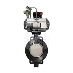 High Performance Double Offset Butterfly Valve with ISO 5211 Mounting Pad Actuator/Gearbox